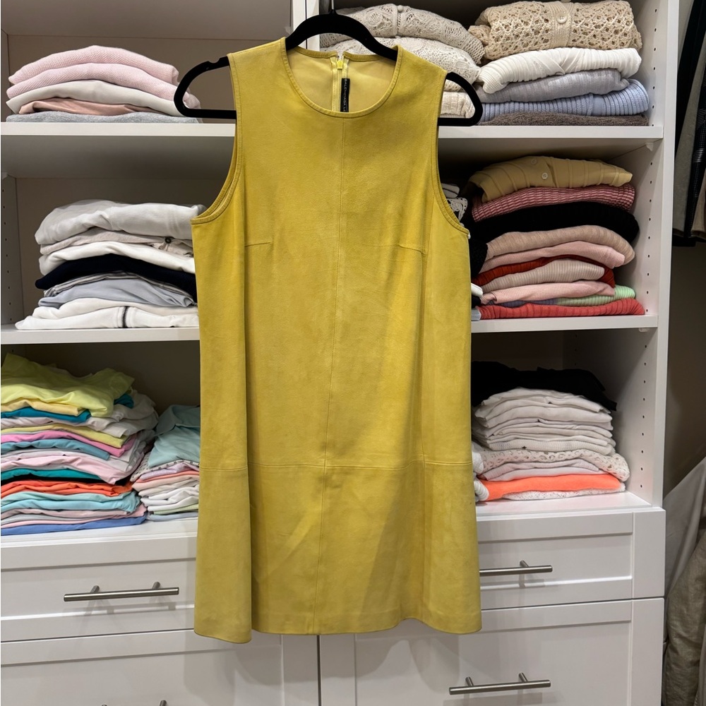 Balenciaga Suede Mini Shift Dress